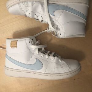 Nike White and Light Blue Sneakers